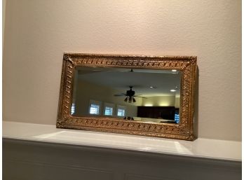 Carolina Mirror Company Beveled Gold Framed Mirror  30 X 17