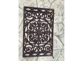 Rectangular  Cast Iron Shoe Wipe, Doormat, Or Architectural Display