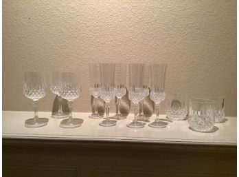 Lot  Of 12 Glasses Including Stems And Highballs