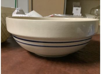 Large Pottery Mixing Bowl 12 1/2 Diameter