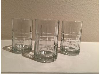 3 Anchor Hocking Juice Glasses They Measure About 4 Inches Tall