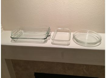 Lot Of Five Pyrex An Anchor Hocking Glass Baking Dishes