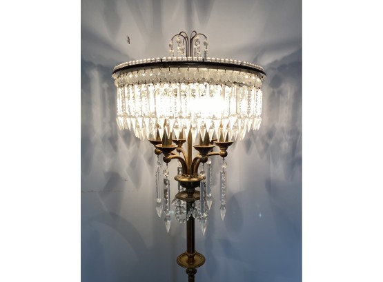 Crystal Floor Lamp Chandelier Style