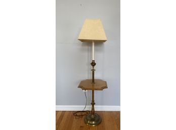 Mid Century Table Floor Lamp With Square Shade