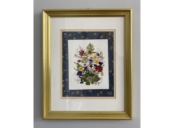 Floral Decopage Print- Signed Townsend 1997