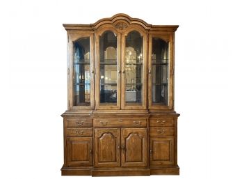 Highland House Breakfront China Cabinet With Lights