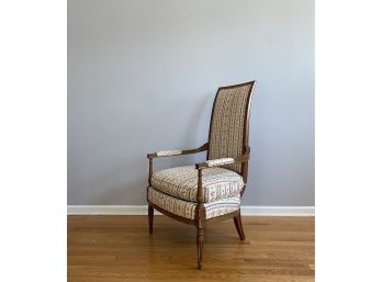 Vintage - High Back Upholstered Arm Chair