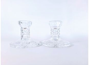 Pair Of Waterford Crystal Candle Stick Holders
