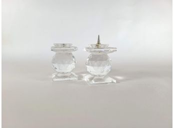Pair Of Swarovski Crystal Candle Stick Holders*