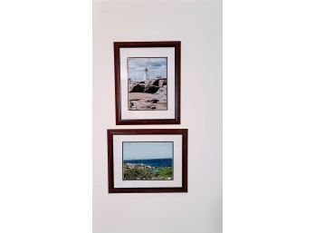 Pair Of Beach Themed Framed Photos