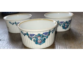 3 Royal Worcester Paymyra Bowls 1.5 Inches Tall