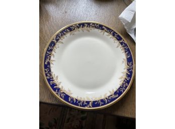 Lenox Blue Gold Garland Special Holiday Plate