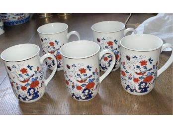 5 Asian Mugs Unknown Maker