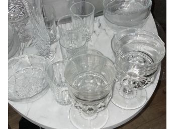Large Lot Of Clear Glass And Crystal Most Pieces In Good Condition