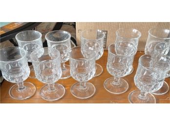 11 Thumbprint Glasses 6  Inches Tall