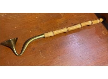 Wood And Brass Candle Snuffer