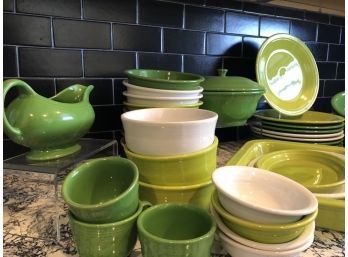 Fiesta Ware The Green Collection - 57pc Lot - Dish Set AND Accessories