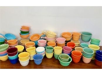 Multicolor Fiesta Ware Bowls And Cups - Vintage - 76 Pieces - Many Colors, Many Sizes - LOT 2