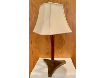 Table Lamp With Stitched Leather Sheath