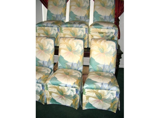 Set Of 6 Upholstered Parsons Chairs