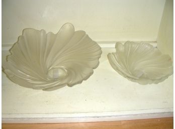Two Mikasa 'Spun Silk' Glass Bowls