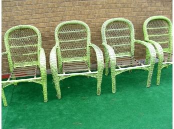 Set Of 4 Wicker Patio Chairs37