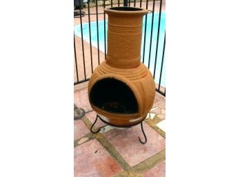 Chimenea On Stand, 41 Inches Tall