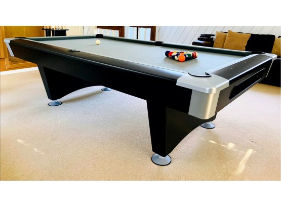 Contemporary Brunswick Pool Table  And Accessories- Currently Retails For Over $3,000