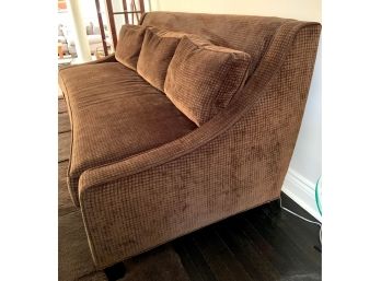 Lane Ventures Brown Velvet Couch
