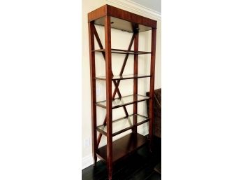 Wood And Glass Bookcase/Etarge
