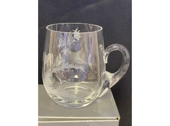 MOSER Etched Crystal Horse Mugs Czechoslovakia 3of3