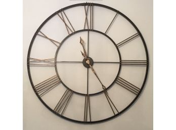 Howard Miller Large Round Wall Clock Brown Metallic Metal