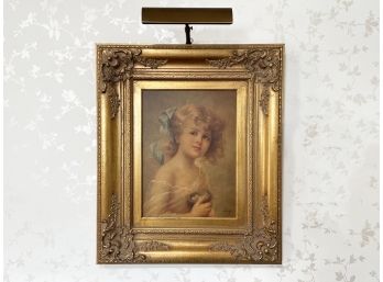 A 19th Century Oil On Canvas Continental School Portrait In Period Gilt Wood Frame, Signed Loetz
