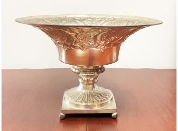 A Vintage Lacquered Silverplate Footed Compote