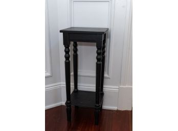 Two Tiered Painted Accent Table W Turned Legs