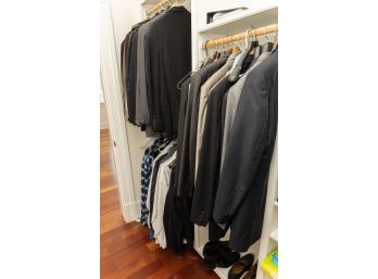 Large Collection Of Men's Suits And Shirts