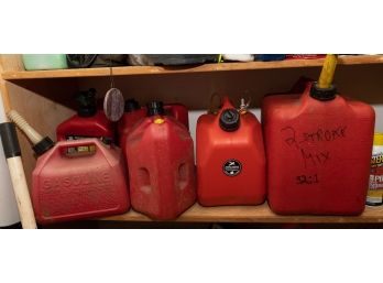 Collection Of Red Gas Canisters