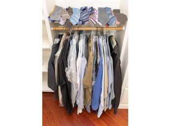 Large Collection Of Men's Shirts And Neck Ties