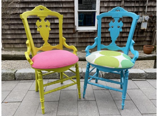Empire Era Inspired Painted Occasional Chairs