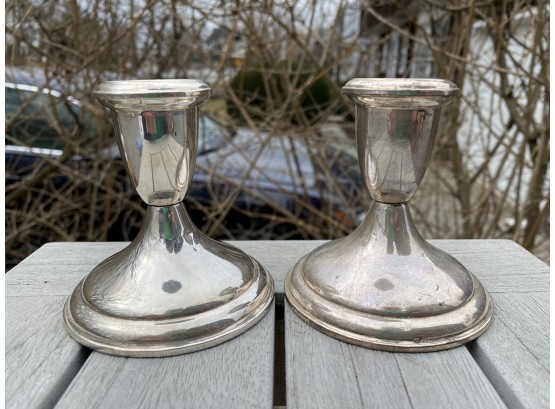 Empire Sterling Silver Weighted Candle Holders