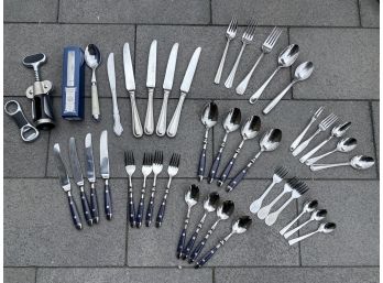 Mixed Lot Of Stainless Flatware And Barware