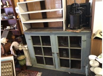 Vintage Painted Farmhouse 2 Door Cabinet