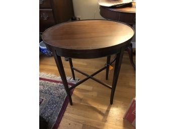Vintage Mahogany Hepplewhite Style Oval Side Table