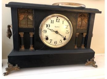 Antique Ingrahm Black Mantle Clock