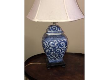 Beautiful Blue And White Asian Inspired Lamp