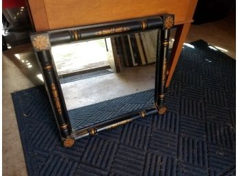 Vintage 1962 Heavy Duty 20' X 24' Mirror With Black Wood Frame In Great Condition