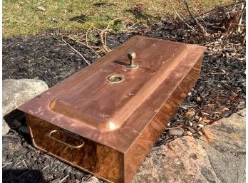 Copper Warming Tray And Lid With Handles