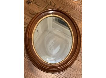 Large Cherry Oval Mirror With Gold (Related Item Also Available)