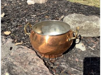 Copper Pot With Handles On The Side