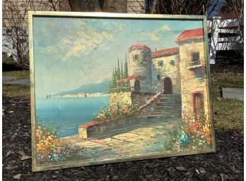 Oil Painting: Mediterranean Scene